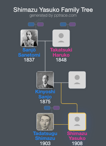 Shimazu Yasuko family tree overview