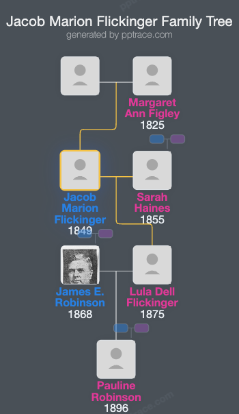 Jacob Marion Flickinger family tree overview