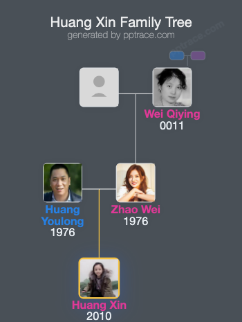 Huang Xin family tree overview