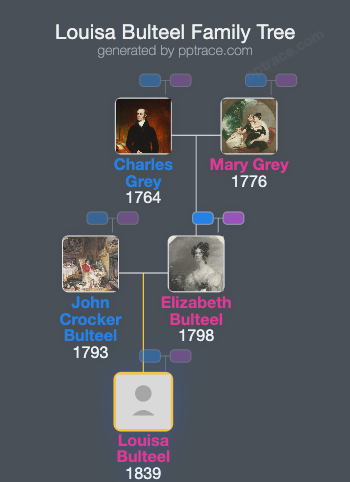 Louisa Bulteel family tree overview