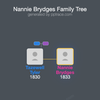 Nannie Brydges family tree overview