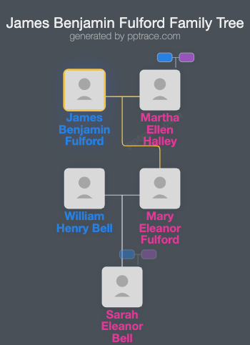 James Benjamin Fulford family tree overview