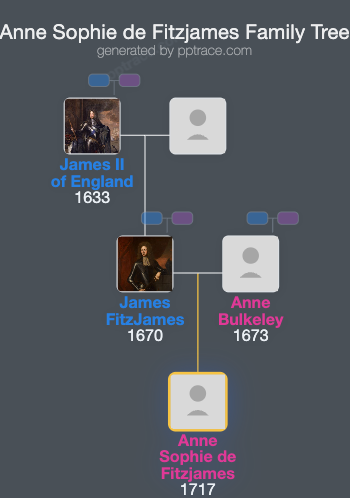 Anne Sophie De Fitzjames family tree overview