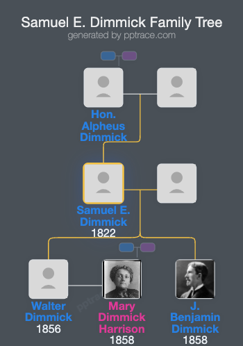 Samuel E. Dimmick family tree overview