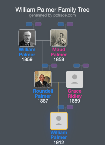 William Palmer, Viscount Wolmer family tree overview