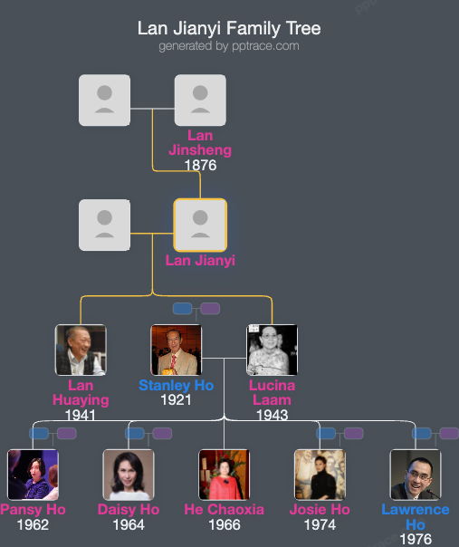 Lan Jianyi family tree overview