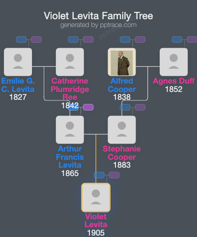 Violet Levita family tree overview