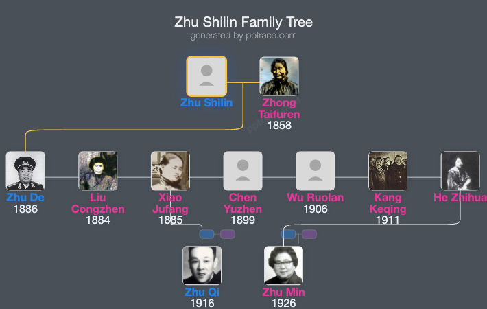 Zhu Shilin family tree overview