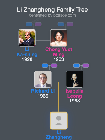 Li Zhangheng family tree overview