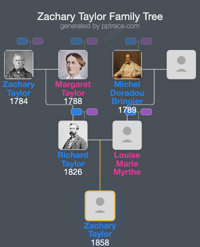 Zachary Taylor family tree overview