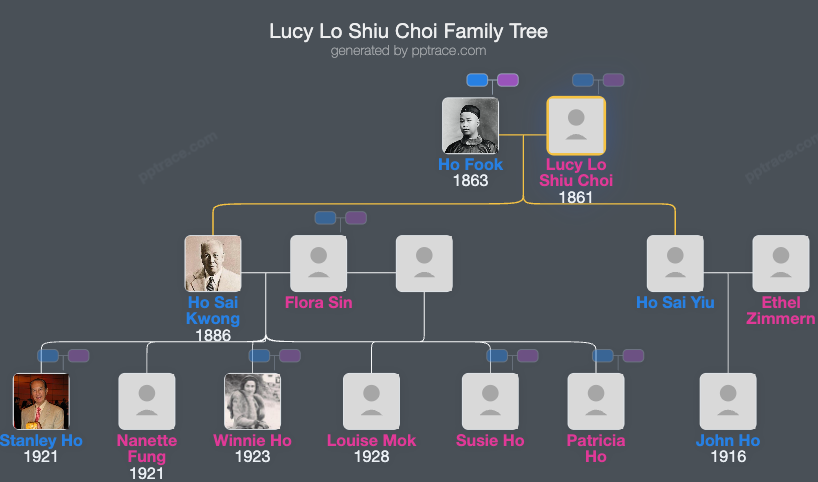 Lucy Lo Shiu Choi family tree overview