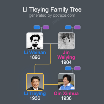 Li Tieying family tree overview