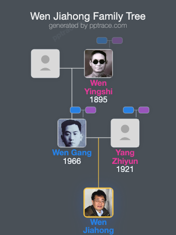 Wen Jiahong family tree overview