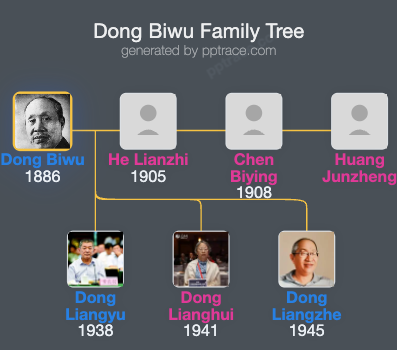 Dong Biwu family tree overview