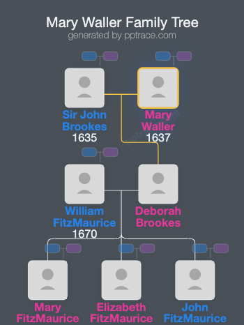 Mary Waller family tree overview