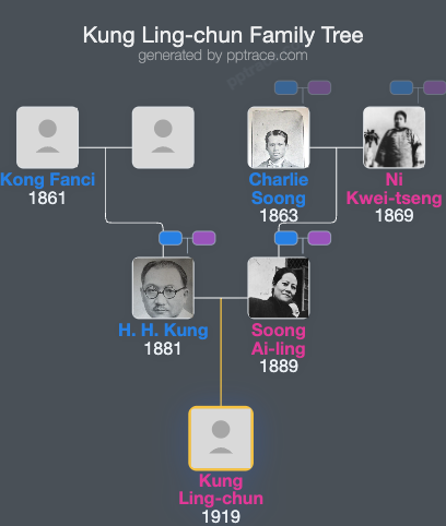 Kung Ling-chun family tree overview