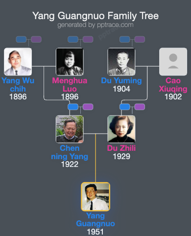 Yang Guangnuo family tree overview