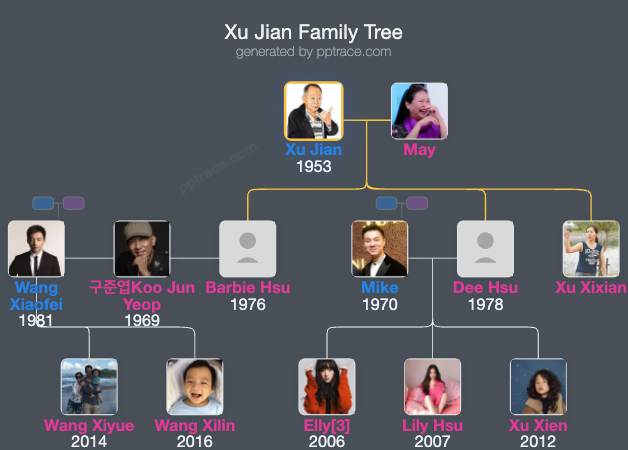 Xu Jian family tree overview