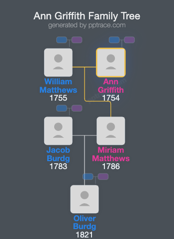 Ann Griffith family tree overview
