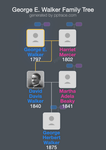 George E. Walker family tree overview