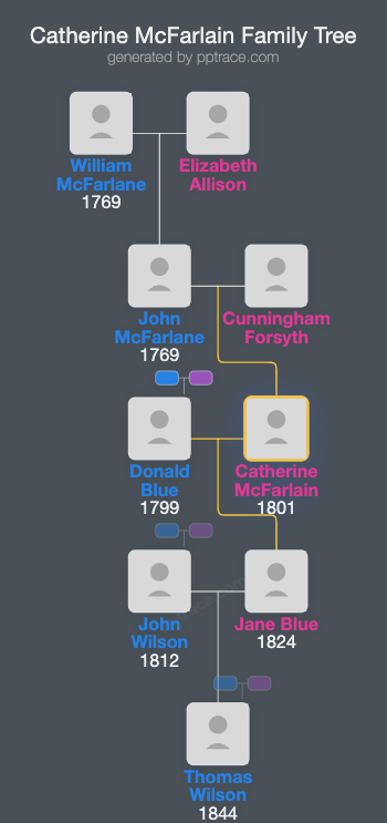 Catherine McFarlain family tree overview