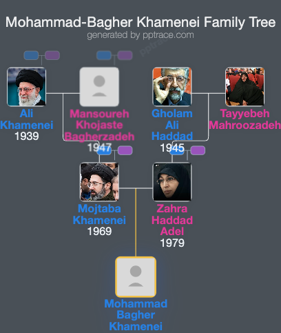 Mohammad-Bagher Khamenei family tree overview