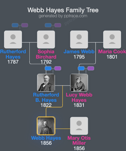Webb Hayes family tree overview