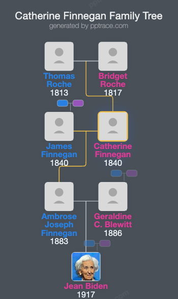 Catherine Finnegan family tree overview