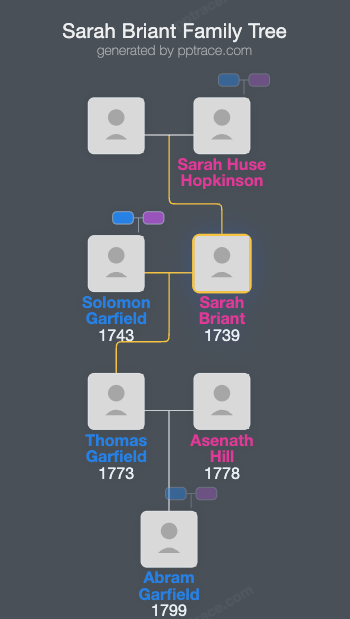 Sarah Briant family tree overview