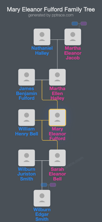 Mary Eleanor Fulford family tree overview