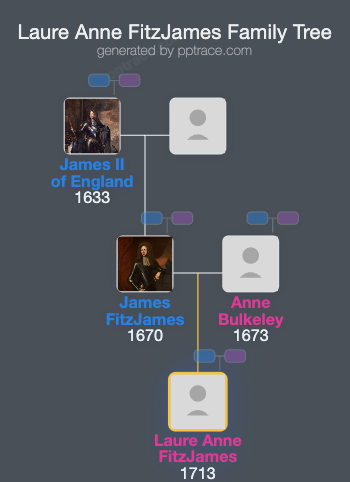 Laure Anne FitzJames family tree overview