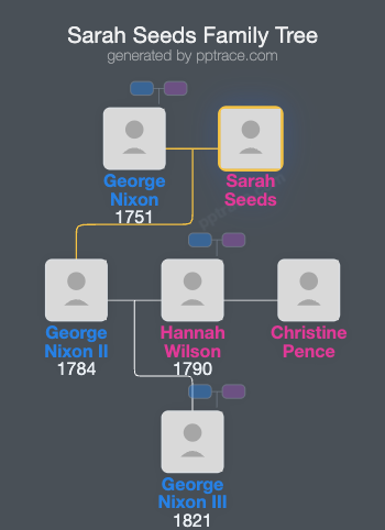 Sarah Seeds family tree overview