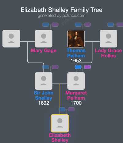 Elizabeth Shelley family tree overview