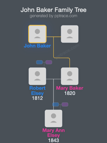 John Baker family tree overview