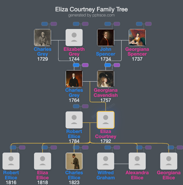 Eliza Courtney family tree overview