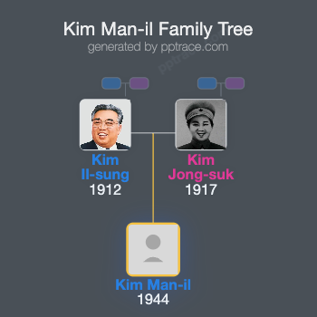 Kim Man-il family tree overview
