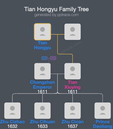 Tian Hongyu family tree overview