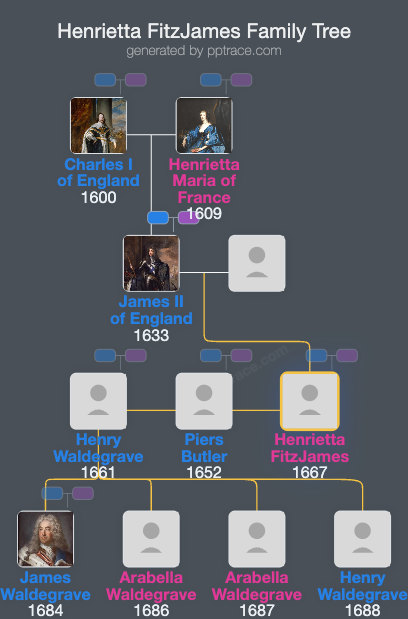 Henrietta FitzJames family tree overview