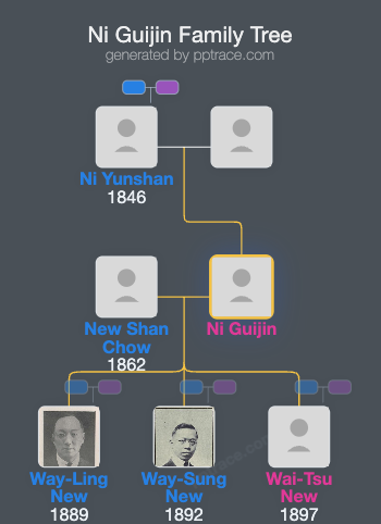 Ni Guijin family tree overview
