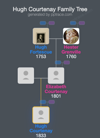 Hugh Courtenay family tree overview