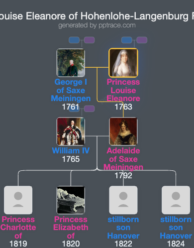 Princess Louise Eleanore Of Hohenlohe-Langenburg family tree overview