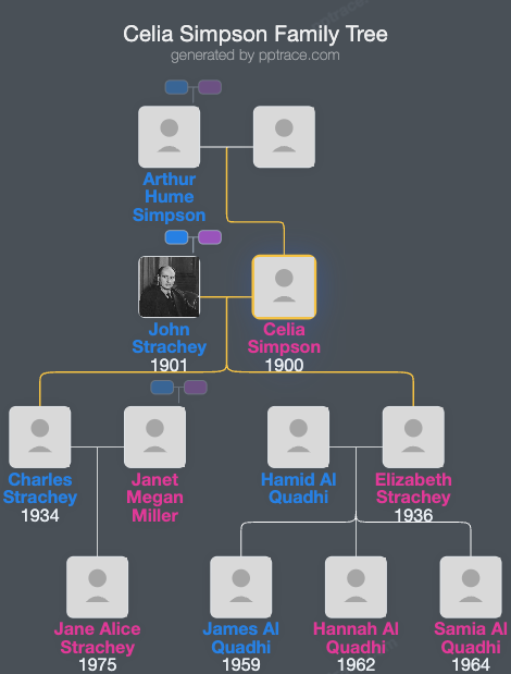 Celia Simpson family tree overview
