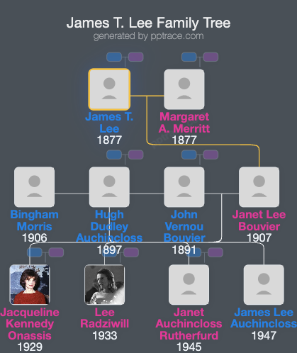James T. Lee family tree overview