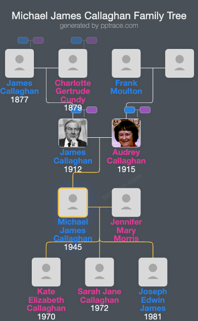 Michael James Callaghan family tree overview