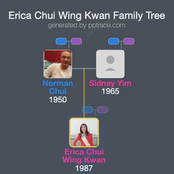 Erica Chui Wing Kwan family tree overview