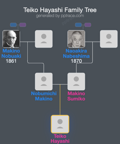 Teiko Hayashi family tree overview