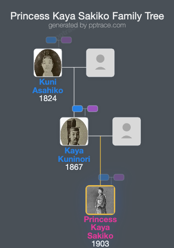 Princess Kaya Sakiko family tree overview