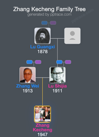 Zhang Kecheng family tree overview