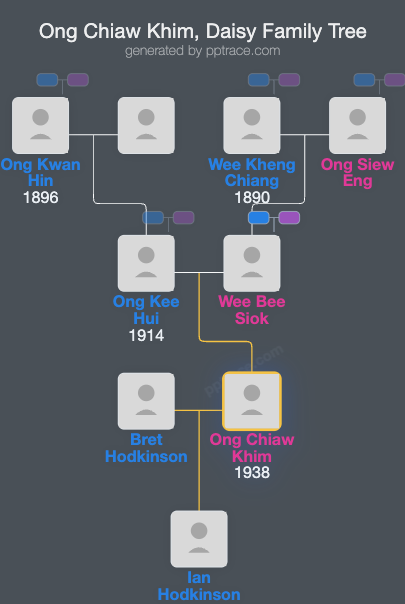 Ong Chiaw Khim, Daisy family tree overview