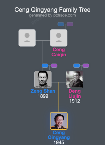 Ceng Qingyang family tree overview